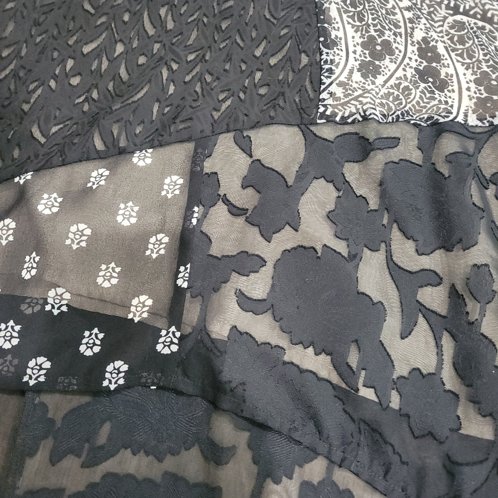 Elegant Black Patchwork Dress - image 5